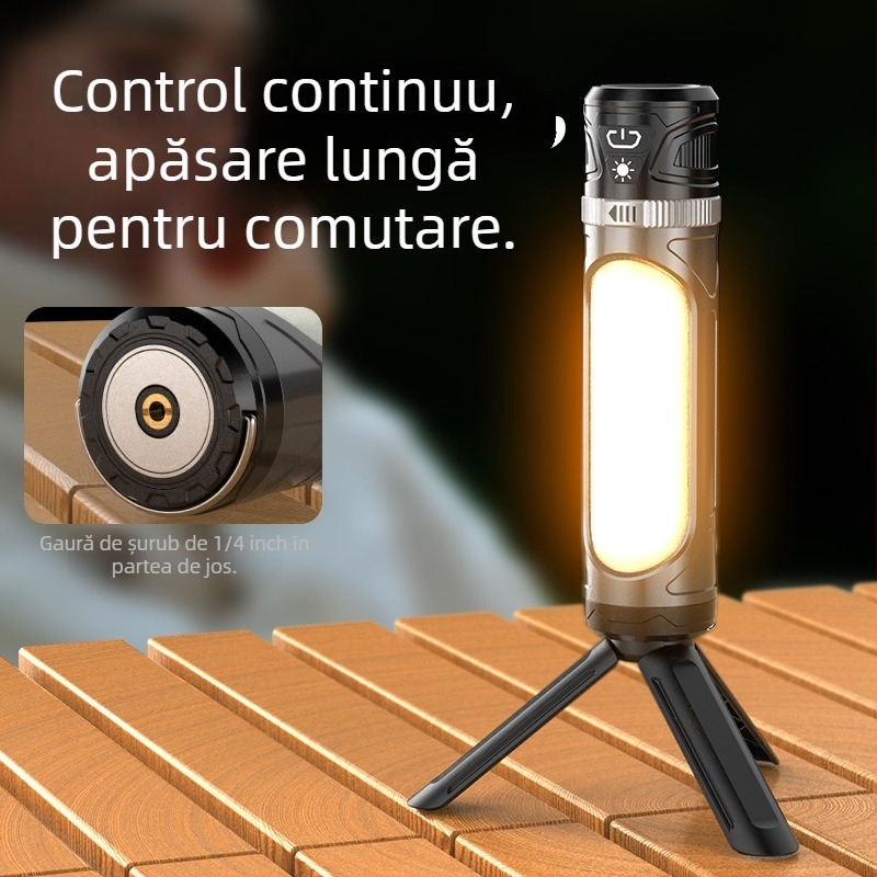 Lumină de lucru magnetică cu afișaj digital, 30W, 4000mAh, LED, rotație la 360°, impermeabilă