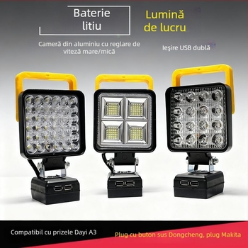Lampa de lucru LED QY-222, 100W, 3000 lm, 6000K, LED-uri 3030