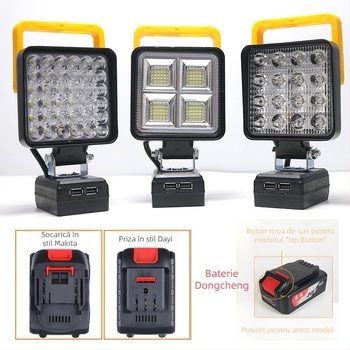 Lampa de lucru LED QY-222, 100W, 3000 lm, 6000K, LED-uri 3030