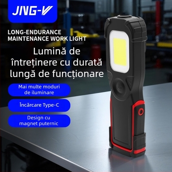 Lumină de lucru magnetică COB, reîncărcabilă, pentru inspecții în exterior și întreținere - 1000 lm, 3,7 V, model S690