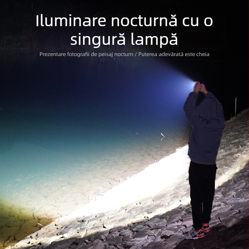 Lumină de lucru COB LED cu încărcare USB, clip magnetic pentru stilou și pointer laser multifuncțional (5W)