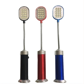 Lampă de lucru LED flexibilă cu magnet, 15 LED, rotație la 360°, alimentare pe baterie, aliaj de aluminiu