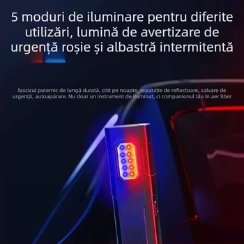 Lanternă de mână cu bază magnetică, LED de 3W, durată LED 99999 ore, rezistentă la apă