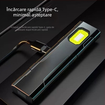Lanternă de mână cu bază magnetică, LED de 3W, durată LED 99999 ore, rezistentă la apă