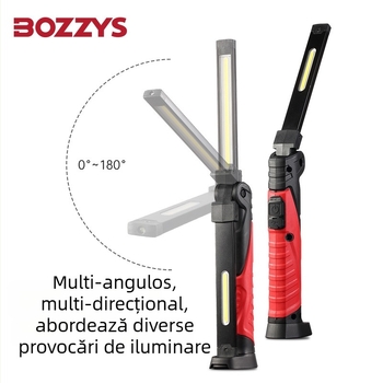 Lampa de lucru LED portabilă WL3, pliabilă, COB, 8W, 5V, flux luminos 650 lm, 5000–7000K