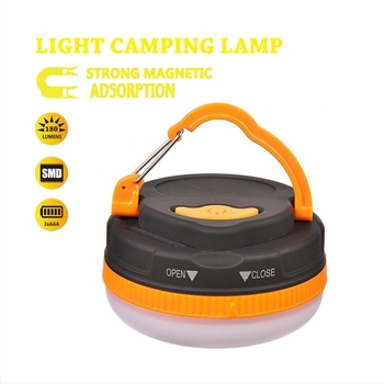 Lampă LED pentru camping, alimentată cu baterie, 3,7V, 3W, întrerupător cu buton