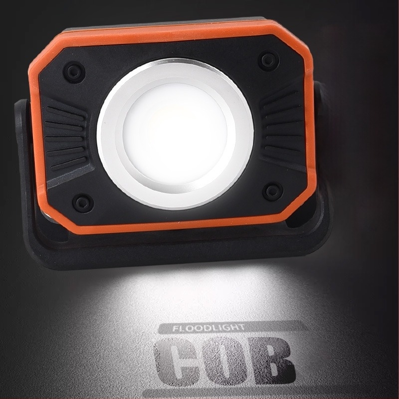 Lampa de lucru portabilă pentru exterior cu cârlig magnetic, 5W, baterie de 4400 mAh, încărcare USB, rază de 100–200 m, Nylon + TPR