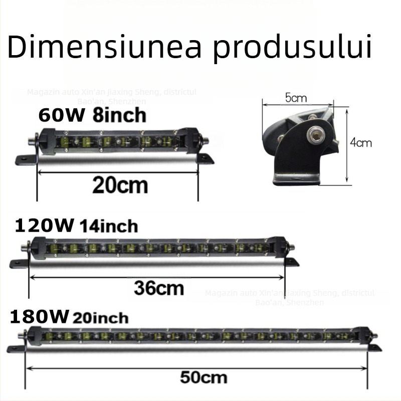 Lampă de lucru LED lungă pentru inspecție și iluminare pe plafon | carcasă din aliaj de aluminiu | 150 W, 12–80 V, 15000 lm, 6500 K