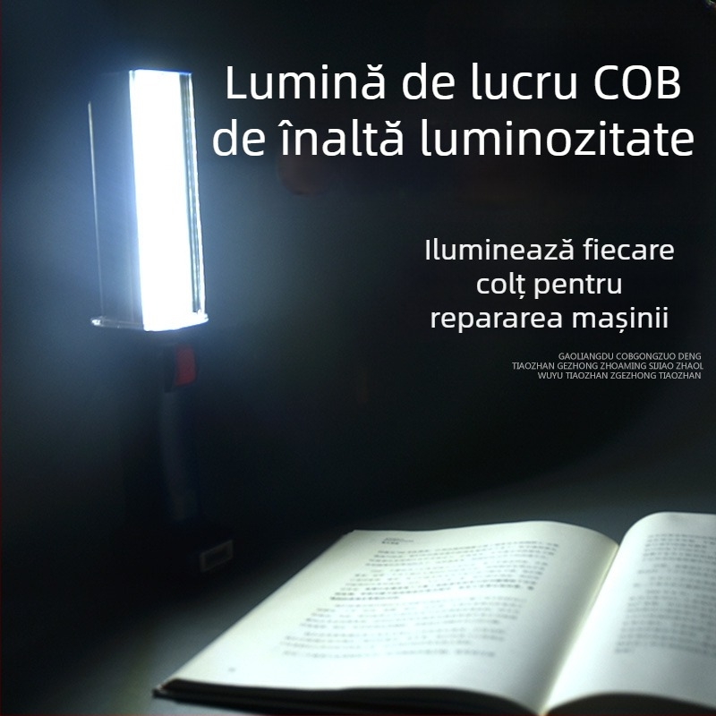Lumină de lucru LED cu magnet, baterie reîncărcabilă 5200mAh, COB LED, 10W
