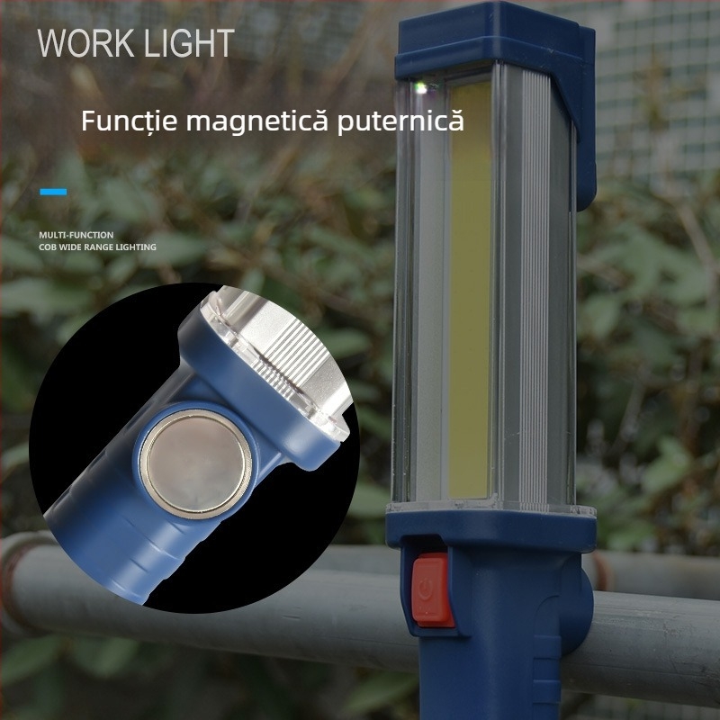 Lumină de lucru LED cu magnet, baterie reîncărcabilă 5200mAh, COB LED, 10W