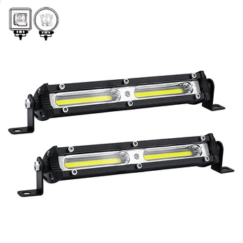 WJ lumină de lucru COB cu un singur rând, 18W, 12-24V, corp din aluminiu, pentru mașină, camion, SUV, motocicletă