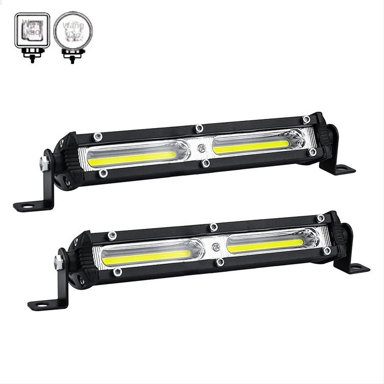 WJ lumină de lucru COB cu un singur rând, 18W, 12-24V, corp din aluminiu, pentru mașină, camion, SUV, motocicletă