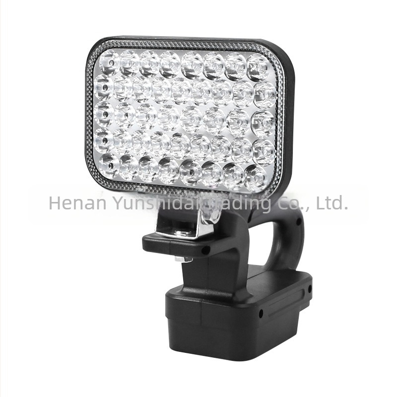 Lampa de lucru portabilă cu baterie litiu pentru șantier – iluminare de urgență, 20W, carcasă ABS, cinci tipuri de interfețe de montaj, fascicul reglabil