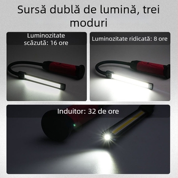 S-308 lampă de lucru cu LED, magnetică, pentru reparații auto și strung CNC, reglabilă