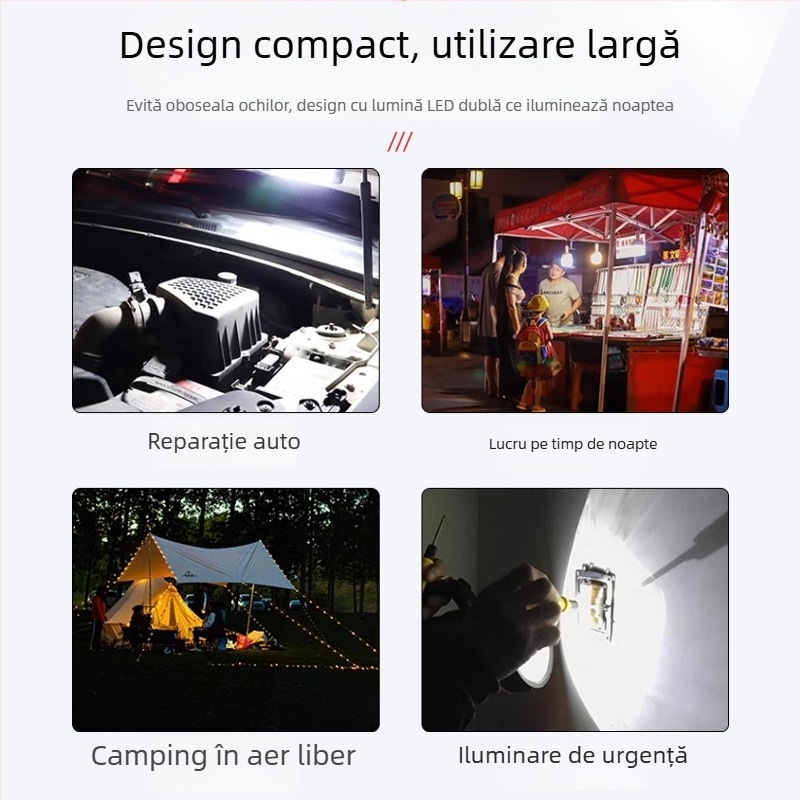 Lumină LED magnetică pentru reparații și camping cu magnet puternic — model Li25120401, brand Other, fără certificare