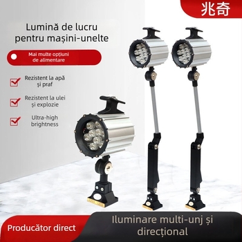 Lumină de lucru pentru mașini-unelte: iluminare pentru întreținerea strungului, suport metalic, impermeabil, model 50F