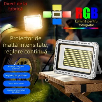 Lampa de lucru LED cu montare magnetică, reglaj nelimitat al intensității, temperatură de culoare reglabilă, 20W, IP65