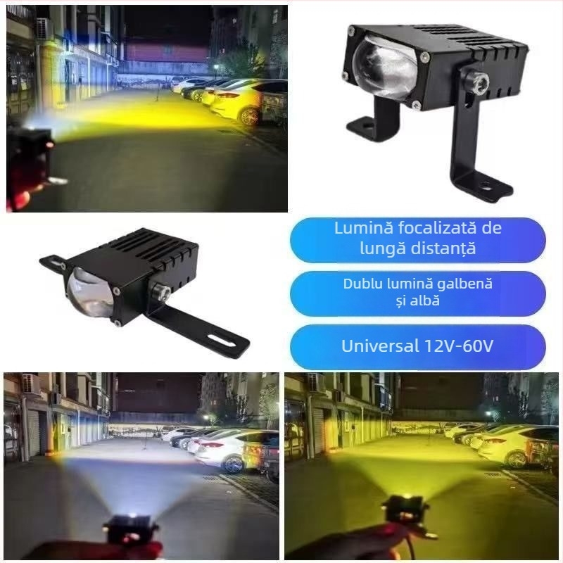Proiector pentru grila automobilului – extrem de luminos, impermeabil, montaj ascuns, laser pentru off-road