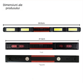 Lampă de lucru magnetică portabilă cu cârlig – LED 12W, baterie 2×2200mAh, rază până la 50 m, protecție la supraîncărcare