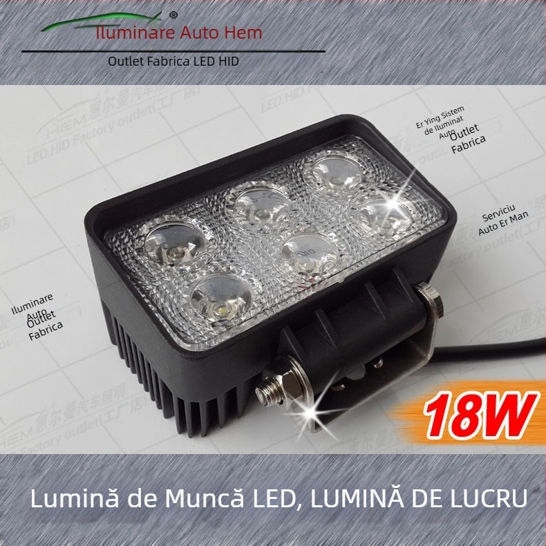 Lumină de lucru LED – 18W, 9-60V, CRI ≥80, 6500K, Model universal
