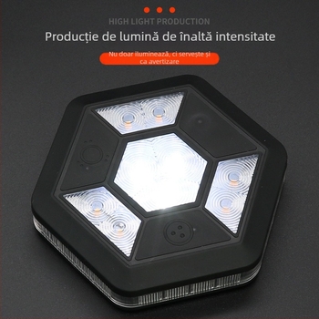 Lumină de avertizare LED magnetică pentru mașină, fixare magnetică, flash rotativ, model S304, 3W, 3.6V, 30 lm