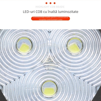 Lumină de avertizare LED magnetică pentru mașină, fixare magnetică, flash rotativ, model S304, 3W, 3.6V, 30 lm