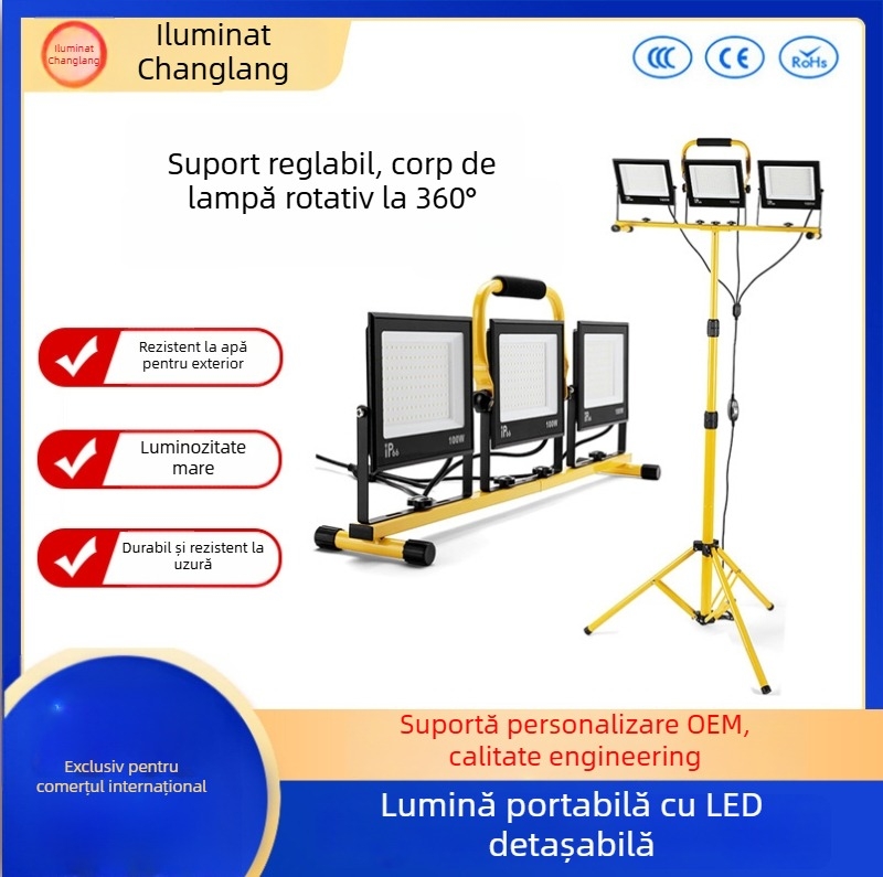 Lumină de lucru LED IP66, 30000 lm, fascicul 120°, 85-265V AC, 50/100W