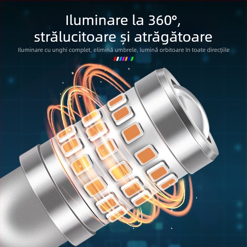 Lumină indicator LED pentru lățimea mașinii, tip T10, 12-24V, 3W, 660 lm, 6500K, LED 2016