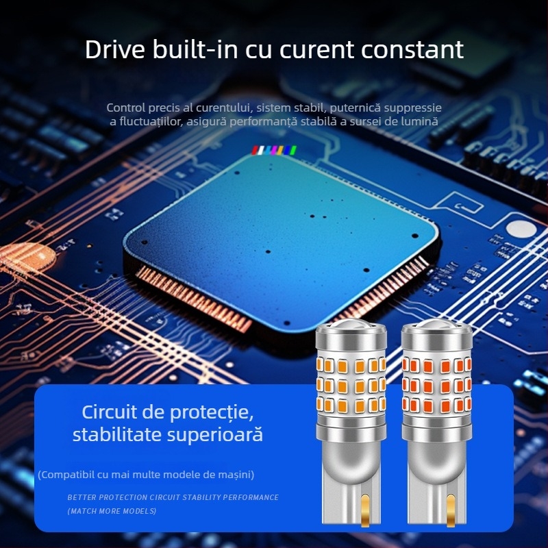 Lumină indicator LED pentru lățimea mașinii, tip T10, 12-24V, 3W, 660 lm, 6500K, LED 2016