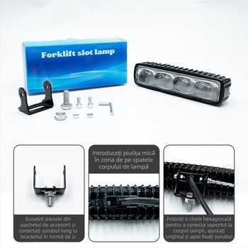 Lampa de avertizare pentru stivuitor, carcasă din aluminiu, 10W, 12-80V, universală