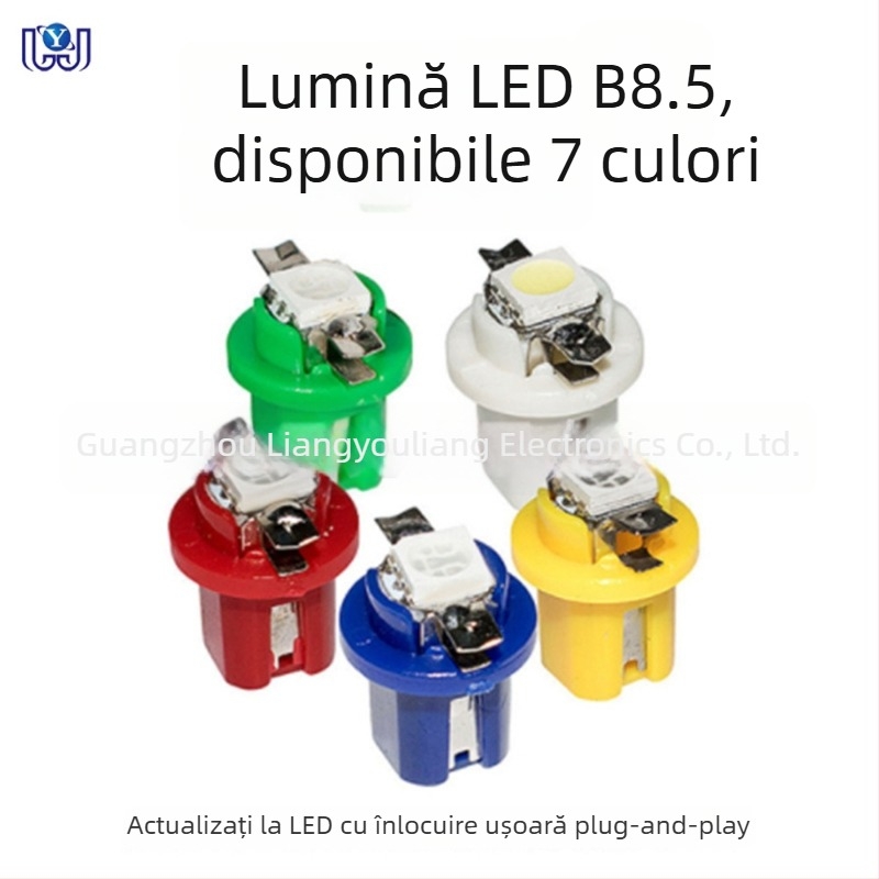 Lumină pentru instrumente auto B8.5 1SMD, 12V, LED 5050, 6000K