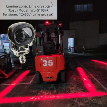 Lumină de avertizare pentru motostivuitor, pentru mers înapoi, 12-80 V, LED, 5 W, 5000 lm, durată de viață 50 000 h