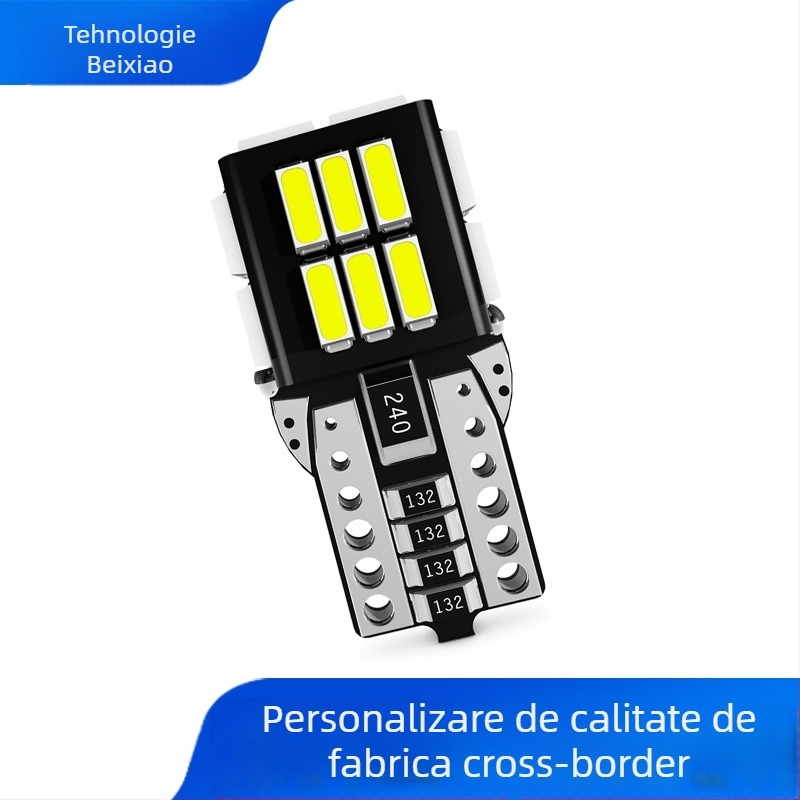 Lumină LED T10 pentru mașină cu 4014 SMD, 12V DC, 2.4W, Canbus, Iluminare pentru lățime/citire/număr de înmatriculare