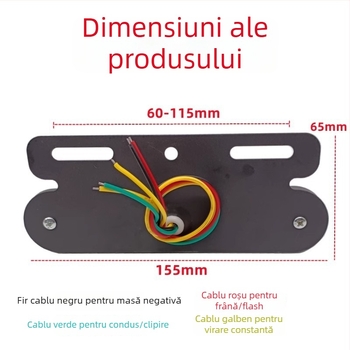 Lampa LED de stop pentru camion, impermeabilă, 12-24 V universal, pentru camioane