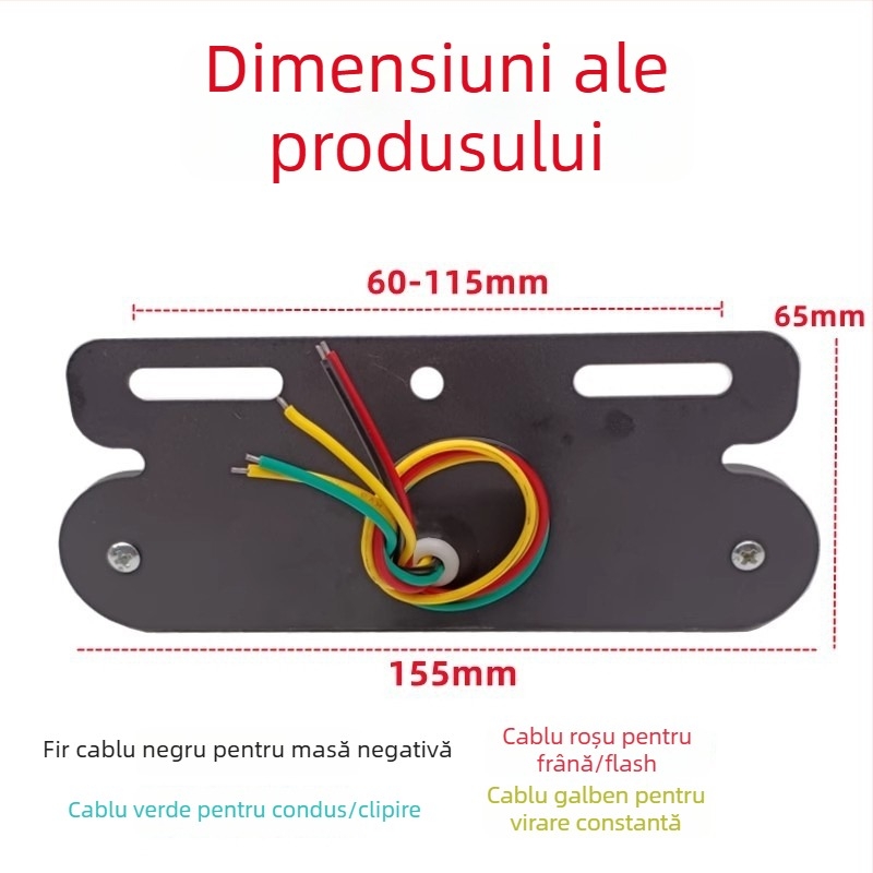 Lampa LED de stop pentru camion, impermeabilă, 12-24 V universal, pentru camioane