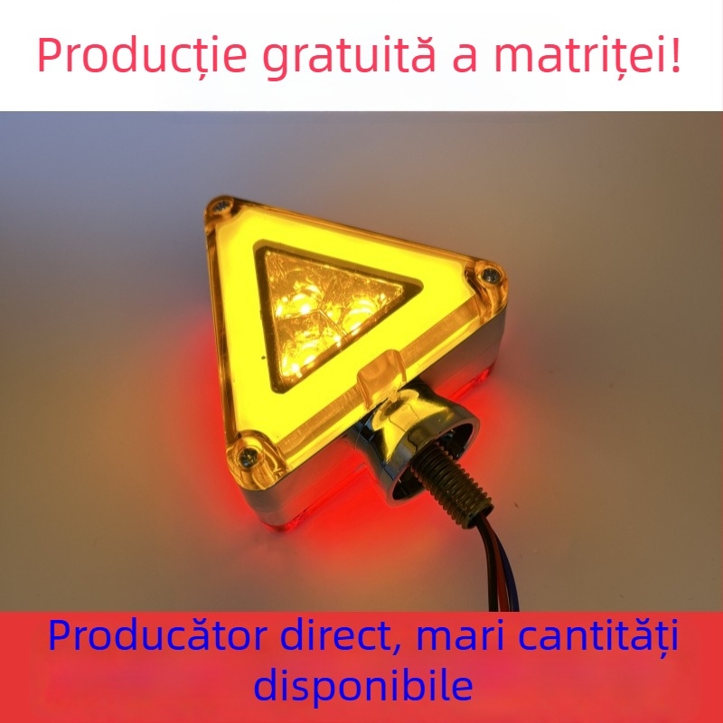 Lumină laterală triunghiulară pentru camion cu semnal LED, Model 004, Material ABS PMMA