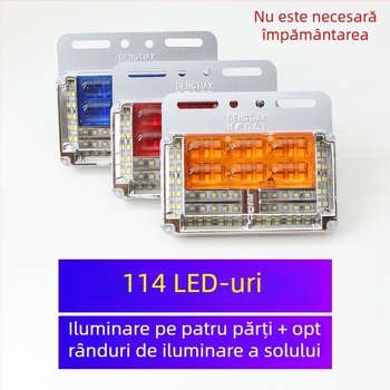 Lampă LED laterală pentru camion, 24V, 9 rânduri, 15W, 15×9 cm, sursă LED, semnal de direcție