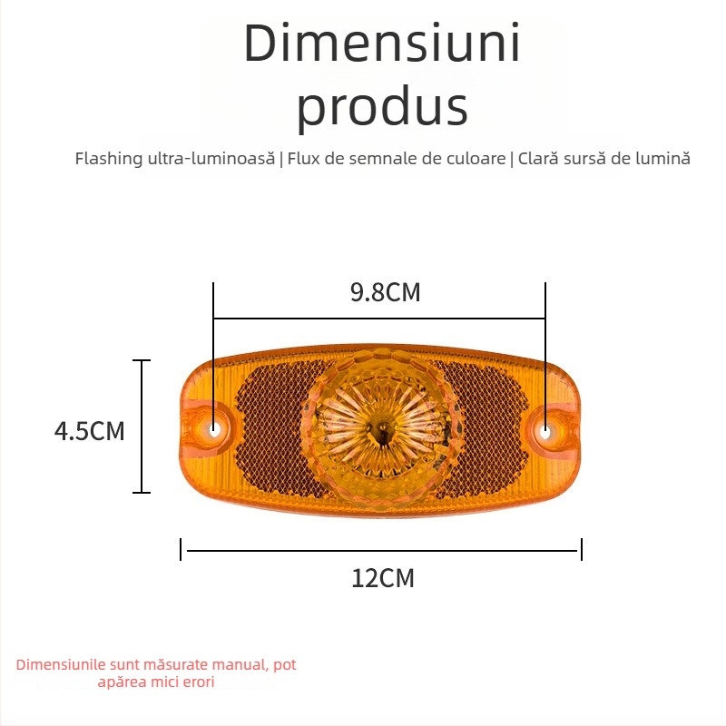 Lumină laterală pentru camion LED 12-24V, 5000 lm, Indicarea lățimii vehiculului