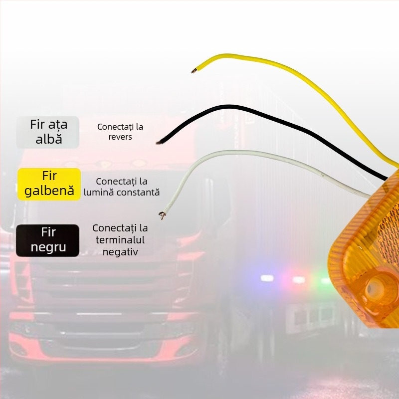Lumină laterală pentru camion LED 12-24V, 5000 lm, Indicarea lățimii vehiculului