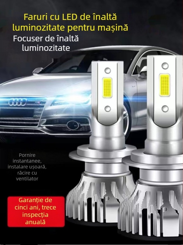 Bec LED far pentru Wuling Hongguang S – 12V, 90–100W, 5000–6000K, fascicul înalt și jos, ultra-puternic