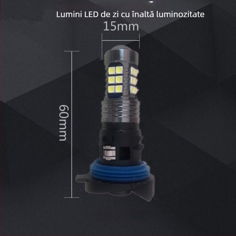 PH24W Lumini LED DRL pentru Peugeot 3008 și Citroën C5 (2010–2012) – LED tip 3030, 12V, 0.5W, 6500K