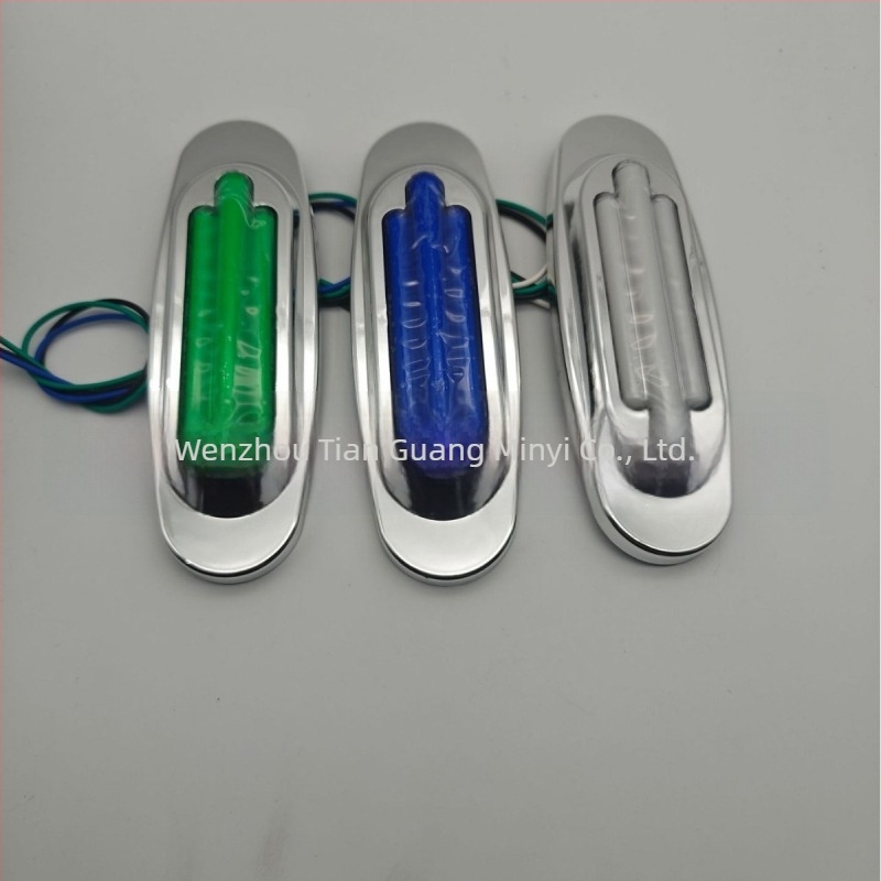 Lumină laterală cu 4 LED pentru camioane – ABS DY-108, 12–24V, semnalizare de marcaj/frână/direcție