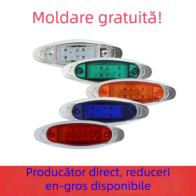 Lumină laterală LED pentru camion, model 045, 12-24 V, durată de viață 1.000.000 h, compatibil cu camioane, furgonete și autoturisme