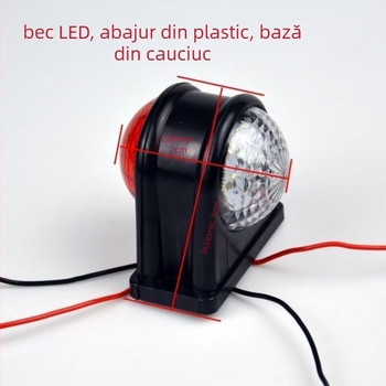 Lampă pentru camion, 12V/24V, carcasă din plastic, personalizabilă, potrivită pentru camioane