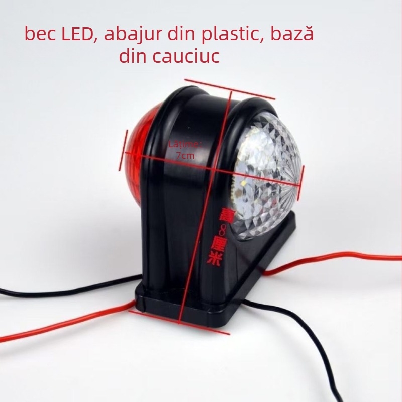 Lampă pentru camion, 12V/24V, carcasă din plastic, personalizabilă, potrivită pentru camioane