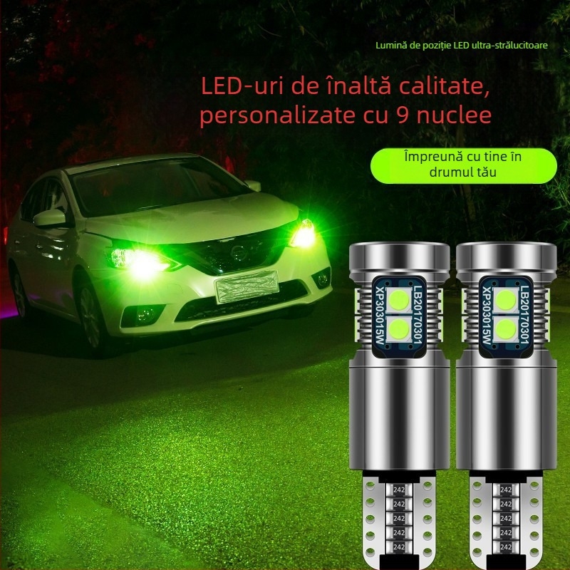 Lumină de poziție auto LED T10 3030 9SMD (12V, 0.6A, 7.2W, 700 lm, LED)