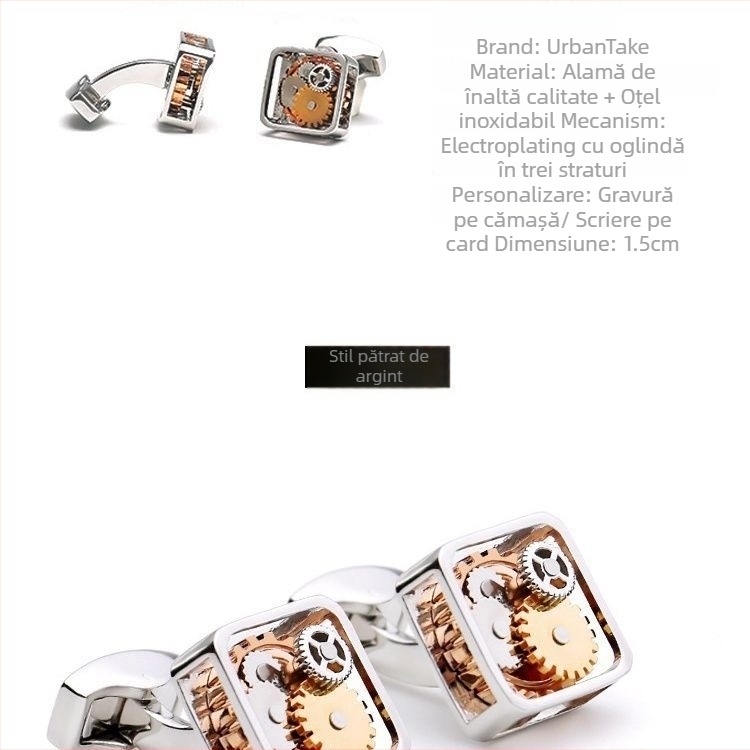 Butoni de mansete din agat, formă constelație, stil coreean, prelucrare cu ulei, primăvara 2025