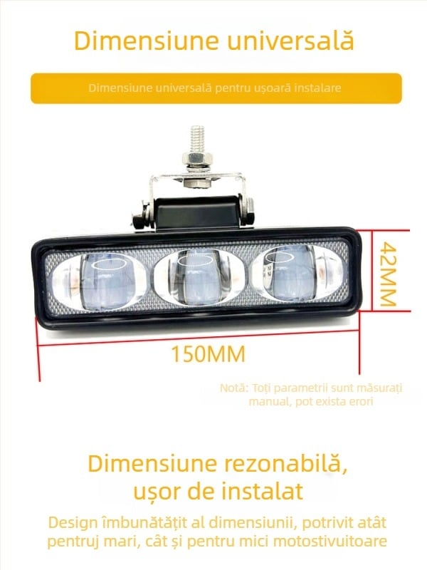 Lumină de avertizare a lățimii stivatorului, conturul zonei de mers înapoi și lumina roșie de delimitare