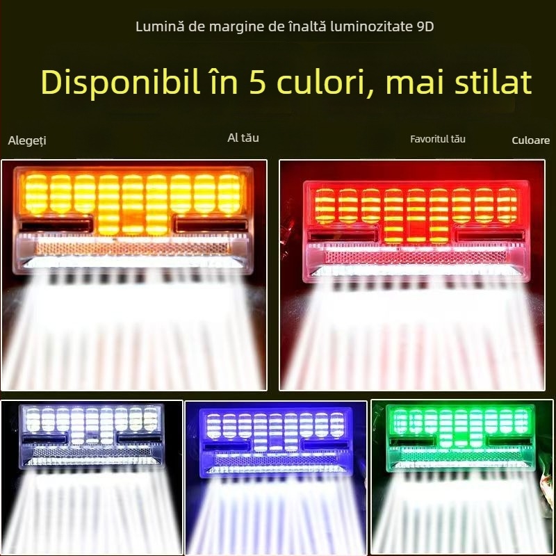 Lampă laterală LED pentru camioane, 24V, IP68 impermeabil, 24.5W, sursă LED