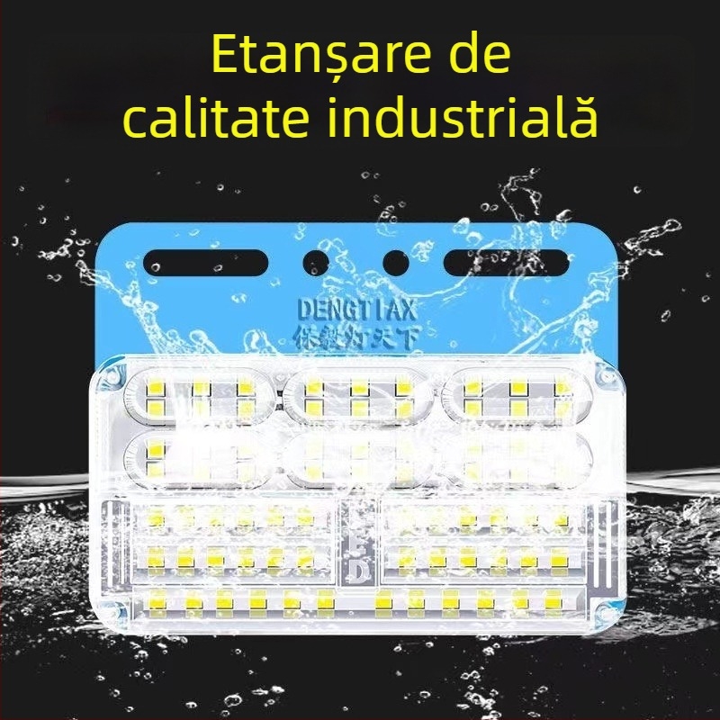 Lumini LED pentru camion 24V, montate pe podea, impermeabile, lumini laterale, lumini pentru anvelope și mers înapoi, 6000K, 5000lm